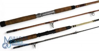 A pair of glass spinning rods, as follows: Daiwa 2025A 6ft 6