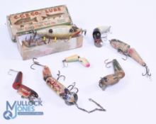 Collection of 12x vintage Devon minnows including Herbert Hatton 2.5