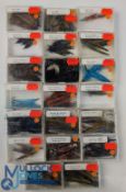 Collection of Fly-Fishing - large Waddington salmon and trout flies, black and red hairy Mary, Munro