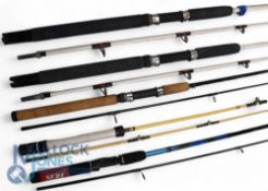 Pair of Caperlam Game Voyage 100, 6' 2 piece sea fishing boat rods, 30 lb TC, lined guides, 2
