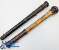 2x Handmade/repurposed, Fishing Priests, both have good age