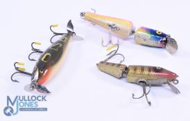 Pflueger Scoop, USA wooden lure with glass eyes, 3.75