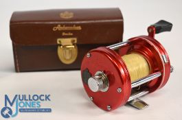 Abu Ambassadeur 6000 multiplier No 010600 reel, counter balanced handle, star drag, good free spool,