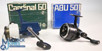 Abu Cardinal 60 fixed spool spinning reel, good bail, 'T' handle, on/off check, large under body