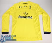 Tottenham Hotspur FC Goalkeeper Football Shirt 2012-2013 Size Large Under Armour / Aurasma long