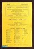 1946/47 Wolverhampton Wanderers v Sheffield Utd FAC 4th round match programme 25 January 1947, 4