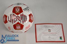 Liverpool FC Multi signed Size 5 Football issued by Liverpool FC with COA Eleven signatures to
