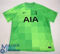 Tottenham Hotspur FC Goalkeeper Football Shirt 2021-2022 Size XXL. Nike / AIA (VG)
