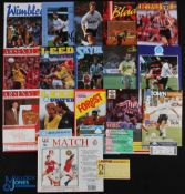 1990/91 Manchester Utd away programmes in Div. 1 to include Derby County, Arsenal plus ticket,