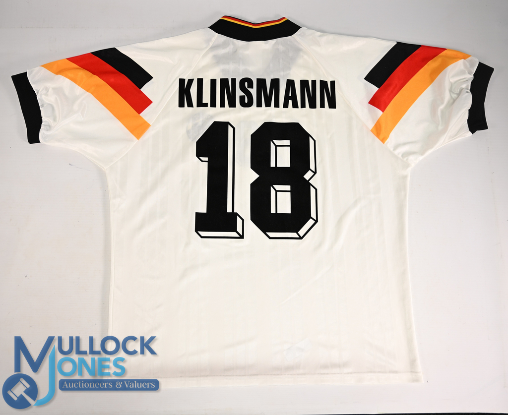 Germany FC Home Football Shirt 1992-1994 #18 Klinsmann Size 42/44 (G) with some bobbles - Image 2 of 2