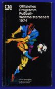 1974 World Cup in Germany official tournament pocket sized programme 144 pages packed with