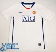 Manchester United FC Home Football Shirt 2008-2009 Size Age 13/15 XL Nike / AIG (G) with some