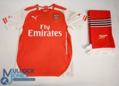 Arsenal FC Home Football Shirt 2014-2015 Size Adult Small. Puma / Fly Emirates, together with an