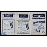 Manchester City v Manchester Utd league match programmes at Maine Road 1948/49, 1949/50, 1951/52;