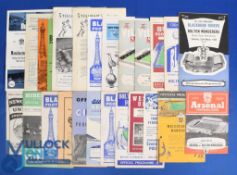 Selection of football programmes to include 1955/56 Aston Villa v Sunderland/Cardiff City double