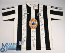 Newcastle United FC Home Football Shirt 1995-1996 Multi signed with 24 signatures on front inc.