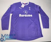 Tottenham Hotspur FC Away Football Shirt 2011-2012 Size Large. Puma / Aurasma long sleeves with tags