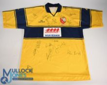 Hayes FC Away Football Shirt c2000 Multi signed with 17 signatures on front Size 44 MG