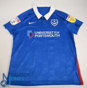 Portsmouth FC Home Football Shirt 2020-2021 #12 Knotty Size XL. Nike / University of Portsmout (G)