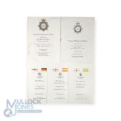 Manchester Utd special dinner menus for various European Champion clubs - cup fixtures to include