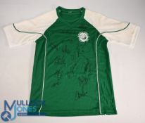 Nantwich Town FC Home Football Shirt c1990s multi signed on front with thirteen signatures Size 34/
