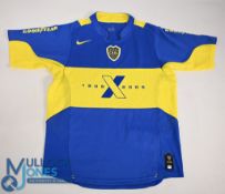 Boca Juniors FC Home Football Centenary Shirt 1905-2005 #4 Wilson Size 36/38. Nike (G) with a pull