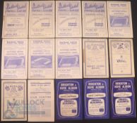 Shrewsbury Town away match programmes at Southend Utd 1951/52, 1952/53, 1953/54, 1954/55, 1955/56,