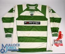 The New Saints FC Home Football Shirt 2009-2010 #2 Size Adult XXL Legea / Fortinet long sleeves with