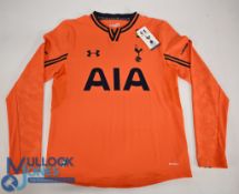 Tottenham Hotspur FC Goalkeeper Football Shirt 2013-2014 Size Large. Under Armour / AIA long sleeves