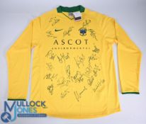 Northwich Victoria FC Away Football Shirt c2007 Size Large Multi signed with over twenty