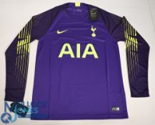 Tottenham Hotspur FC Goalkeeper Football Shirt 2018-2019 Size XL. Nike / AIA long sleeves (VG)