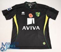 Norwich City FC Away Football Shirt 2012-2013 #21 Butterfield Size Adult Small Errea / Aviva (G)