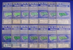 1957/58 Bolton Wanderers home match programmes Div. 1 to include v Sheffield Wednesday, Nottingham