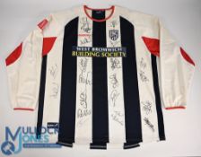 West Bromwich Albion FC Home Football Shirt 2003-2004 Multi signed on front and back with 20+