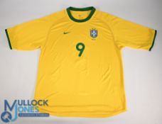 Brazil FC Home Football Shirt 2000-2002 #9 Ronaldo Size XL. Nike (VG)