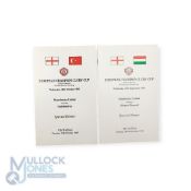 1993/94 Manchester Utd European Champion clubs Cup v Kispest Honved special dinner menu 28 September