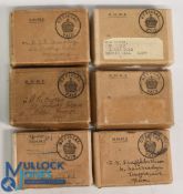 WW2 Military Medal Boxed Groups, all having only War or Defence Medals some with slips (6)