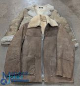 2x Vintage Men's Sheepskin Jackets - an Antarex with zip size # 8” chest, and Ian Scot size #44”,