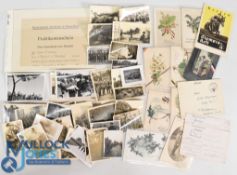 WW1/WW2 German POW Letter and Photographs 40 WW2 German Black & White photos, 9 WW1 German