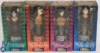 2002 Rock Group Kiss Statuettes Made by Macfarlane Toys featuring the band members Gene Simmons, Ace