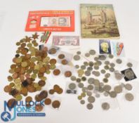Selection of British and Foreign Coins including Copper and white metal coins together with WW2 1939
