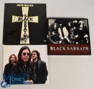 Black Sabbath Signed Record MOB Rules signed by Ozzy, Bill Ward, Geezer Butler together with The