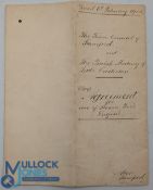 Lincolnshire - Stamford - Use of a Steam Fire Engine document being a memorandum of agreement