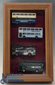 West Midland Travel ESOP Collectors Corgi Buses, 4 buses in wooden case limited edition No.2226 of