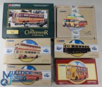 Boxed Corgi Commercial Buses Coaches, sets of 35301, 91701, 97810, 97175, 97230, 97063