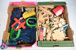 Brio Train Set Bundle Job Track and Trains large quantity with bridges, turntable, together with