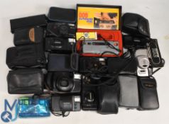 Selection of 35mm Compact Cameras to include various makers Minolta, Cannon, Pentax, Ricoh, Fuji,