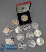 Selection of Military Anniversary Coins Set of 6 World War 2 1994 issued by Gibraltar 1 Crown, £2