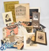 Ephemera - carton containing a large qty of ephemera, including a qty of photographs, three original