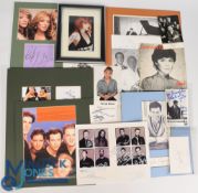 Autographs Pop Music Florence Welsh, Val Doonican, Max Bygraves, Jools Holland, Dana, Mike Berry,